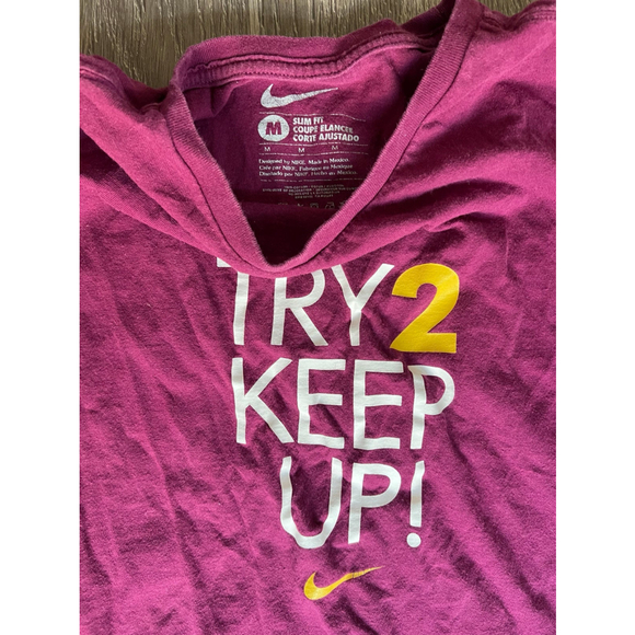 Nike size M Tshirt Try to Keep Up Running Workout top - Picture 2 of 3